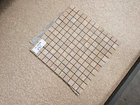 Natuursteen travertin dark noce mozaïektegel 30,5x30,5 cm 59 stuks - afbeelding 2 van  7