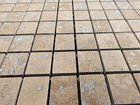 Natuursteen travertin dark noce mozaïektegel 30,5x30,5 cm 59 stuks - afbeelding 4 van  7