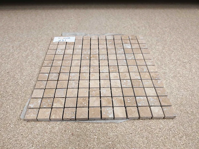 Natuursteen travertin dark noce mozaïektegel 30,5x30,5 cm 59 stuks - afbeelding 7 van  7