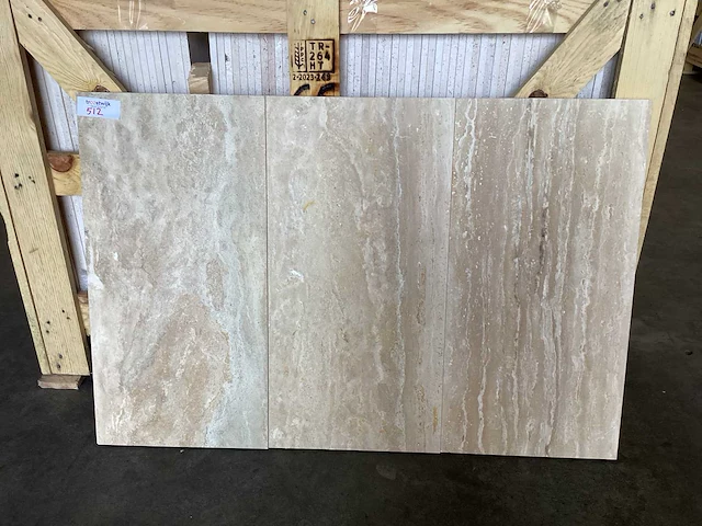 Natuursteen travertin ivory vloertegel 30,5x61 cm 60,28 m² - afbeelding 1 van  14