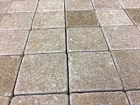 Natuursteen travertin noce 5x5 cm mozaïektegel 30x30 cm 51 stuks - afbeelding 4 van  7