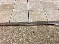Natuursteen travertin noce 5x5 cm mozaïektegel 30x30 cm 51 stuks - afbeelding 7 van  7
