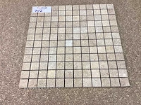 Natuursteen travertin noce mozaïektegel 30,5x30,5 cm 50 stuks - afbeelding 1 van  7