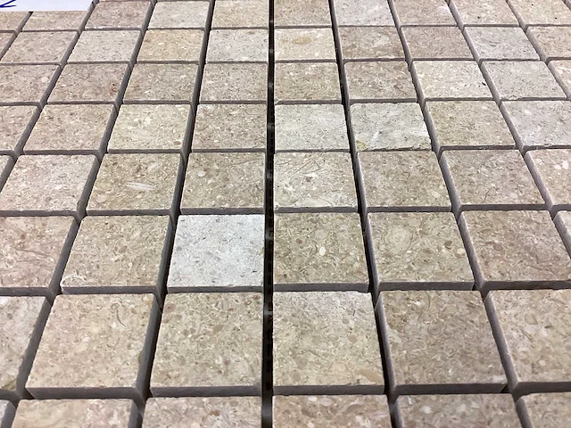 Natuursteen travertin noce mozaïektegel 30,5x30,5 cm 50 stuks - afbeelding 3 van  7
