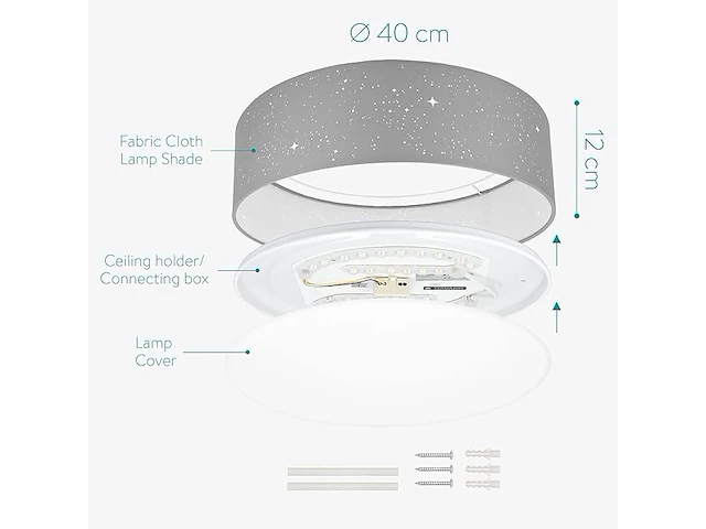Navaris led plafondlamp - afbeelding 3 van  4