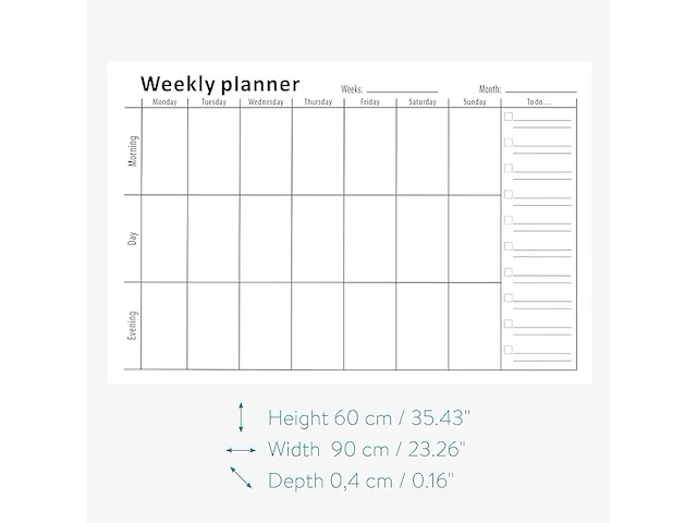 Navaris magnetische weekplanner - afbeelding 2 van  4