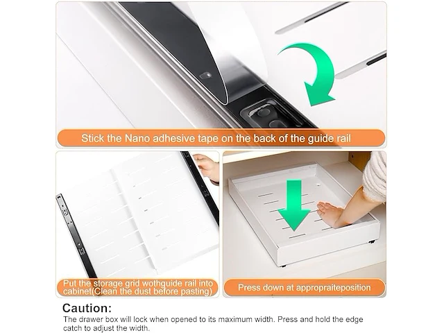 Nayahose 2-pack uitschuifbare kastorganizer - afbeelding 3 van  5