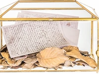 Ncyp 32x15x23cm geometrische glazen kaartdoos met slot - afbeelding 1 van  3