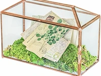 Ncyp 32x15x23cm geometrische glazen kaartendoos - afbeelding 1 van  3