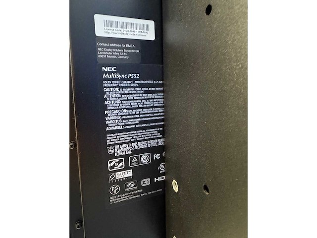 Nec multisync p552 55” lcd display - afbeelding 6 van  7