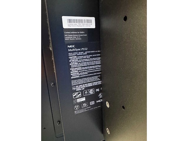 Nec multisync p552 55” lcd display - afbeelding 2 van  6
