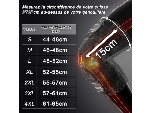 Neenca orthopedische kniebrace (3xl) - afbeelding 2 van  5