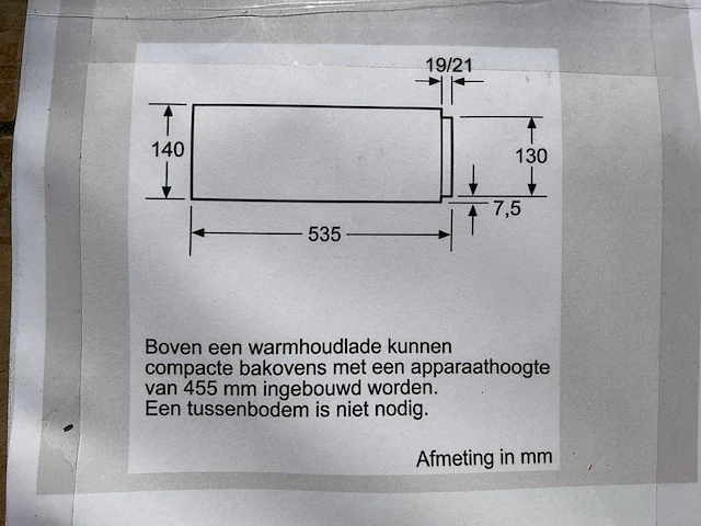Neff hzwe140 warmhoudlade - afbeelding 3 van  3
