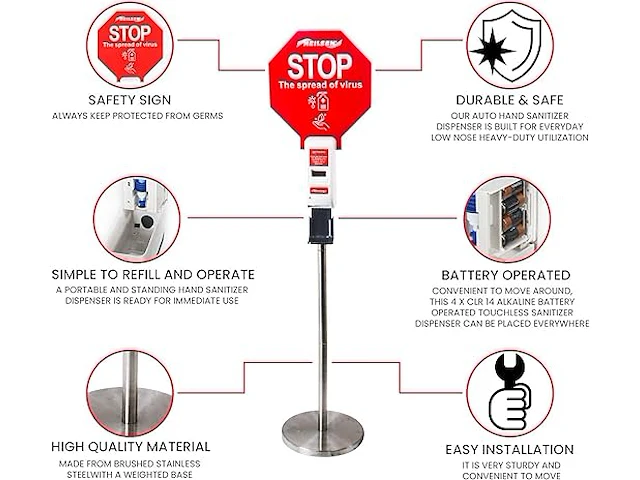 Neilsen vrijstaande dispenser voor handreiniger - afbeelding 3 van  3