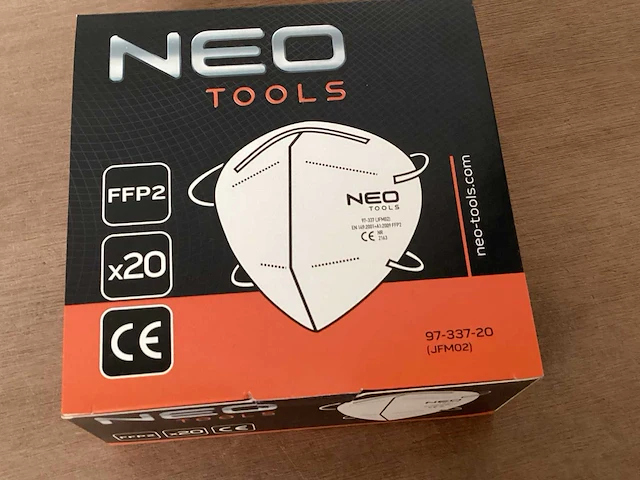 Neo tools stofmasker ffp2, doosje 20 stuks (270x) - afbeelding 8 van  8