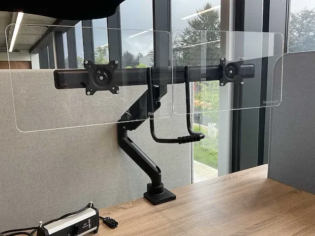 Neomounts dubbele monitor arm - afbeelding 1 van  2