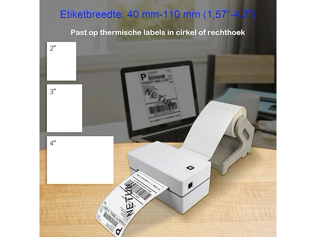 Netum desktop thermische labelmaker - afbeelding 4 van  5