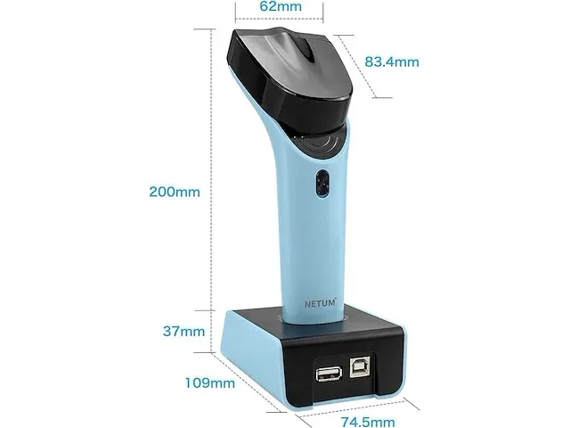 Netum ds7500 bluetooth draadloze 2d barcodescanner - afbeelding 2 van  4