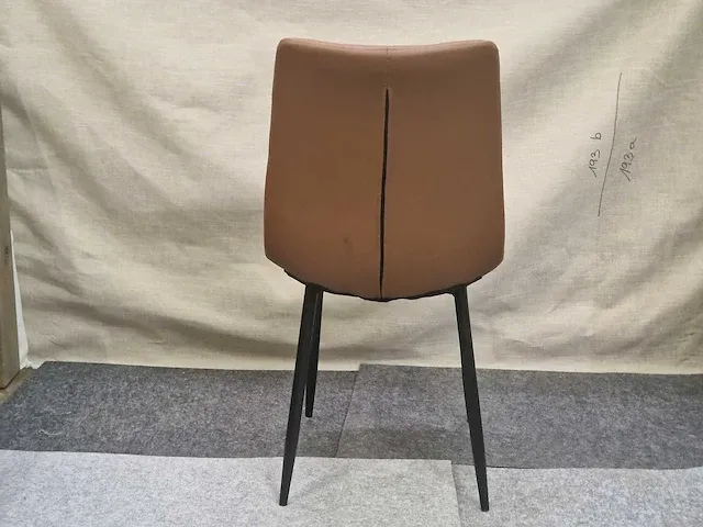 Nevada brown pu - dining chair (6x) - afbeelding 4 van  5
