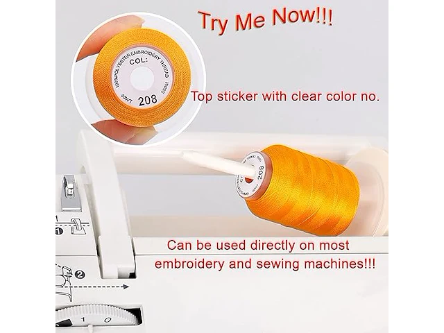 New brothread 80 spoelen janome kleuren - afbeelding 3 van  5
