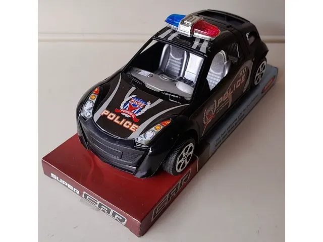 New police car zwart h: 6 cm * l: 15 cm * b: 7 cm - afbeelding 3 van  5
