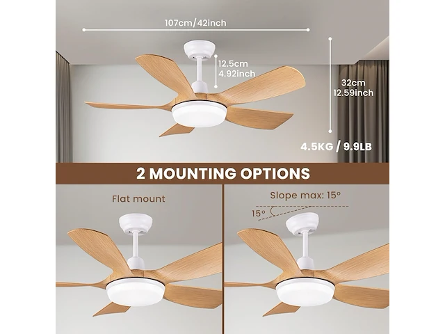 Newday plafondventilator (106 cm) - afbeelding 3 van  6