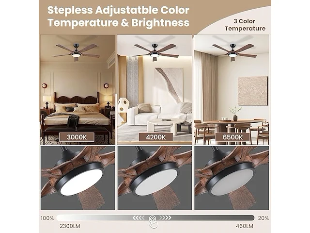 Newday plafondventilatoren (142cm) - afbeelding 5 van  5