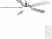 Newday zilveren plafondventilator (107cm)