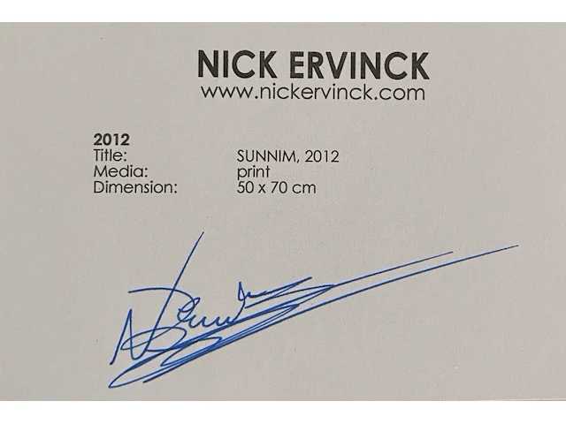 Nick ervinck - gesigneerde editie - afbeelding 3 van  3