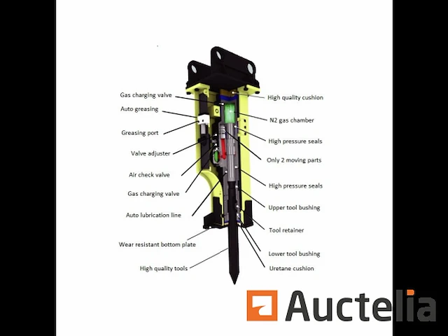 Nieuw hydraulisch hamer ga040 (4 - 7 t) 357 kg - afbeelding 4 van  4