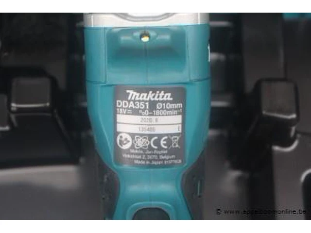 Nieuwe accu haakse slijptol makita dda351, zonder batterij, werking niet gekend - afbeelding 2 van  2