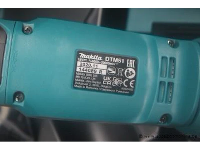 Nieuwe accu haakse slijptol makita dtm51, zonder batterij, werking niet gekend - afbeelding 2 van  2