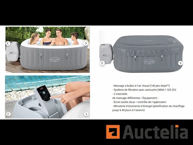 Nieuwe bestway lay-z-spa madeira airjet opblaasbare hot tub - afbeelding 1 van  2