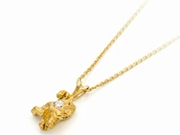 Nieuwe handmade diamond and gold nugget pendant necklace