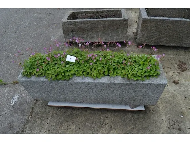 Nieuwe trog graniet grijs 140x40x40 - afbeelding 4 van  5