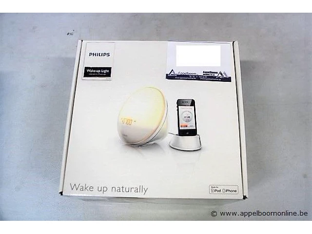 Nieuwe wake-up light philips, type hf3350/01, met iphone docking - afbeelding 1 van  1