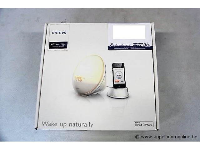 Nieuwe wake-up light philips, type hf3350/01, met iphone docking - afbeelding 1 van  1