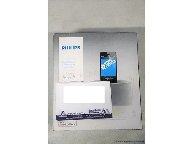 Nieuwe wekkerradio met iphone 5 docking philips, type ds1400 - afbeelding 1 van  2