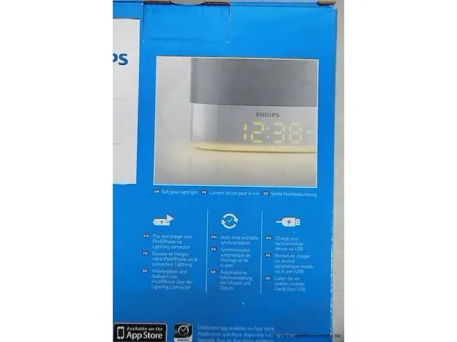 Nieuwe wekkerradio met iphone 5 docking philips, type ds1400 - afbeelding 2 van  2