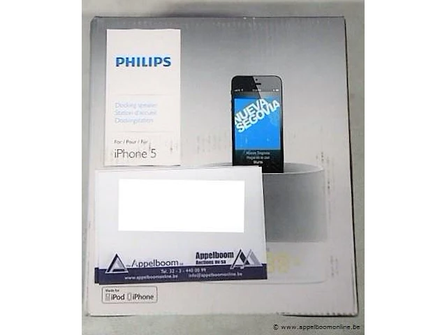 Nieuwe wekkerradio met iphone 5 docking philips, type ds1400 - afbeelding 1 van  2