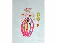 Niki de saint phalle - femme et mannequin - lithografie - afbeelding 1 van  7