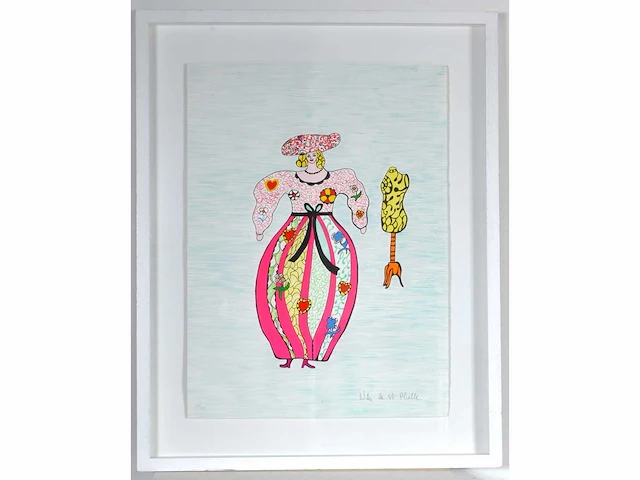 Niki de saint phalle - femme et mannequin - lithografie - afbeelding 2 van  7