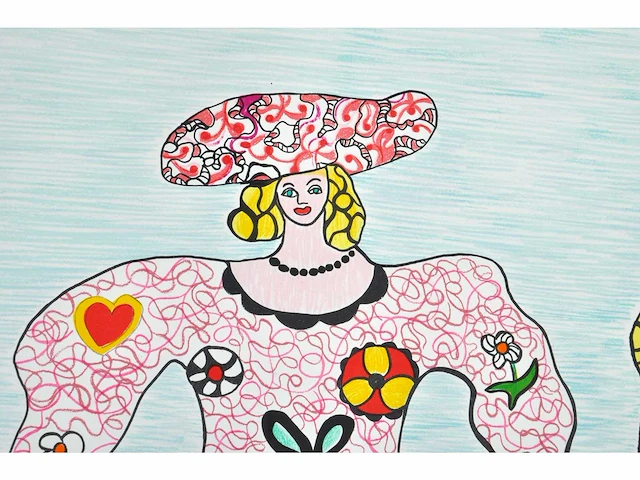 Niki de saint phalle - femme et mannequin - lithografie - afbeelding 5 van  7