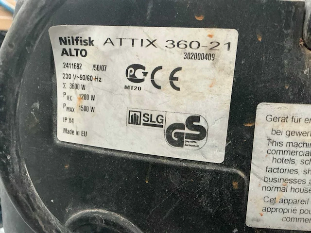 Nilfisk alto arrix 3 industriële stofzuiger - afbeelding 6 van  6
