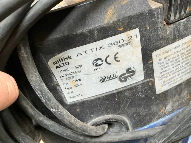 Nilfisk alto attix 360-21 industriële stofzuiger - afbeelding 4 van  4