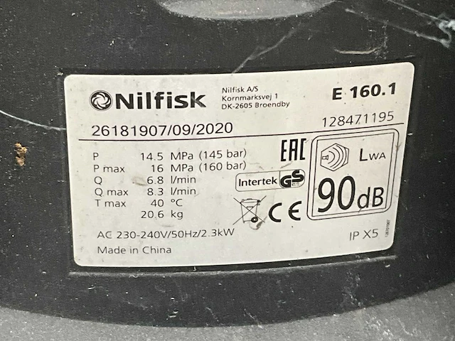 Nilfisk e160.1 hogedrukreiniger en tuinslanghaspel - afbeelding 5 van  6