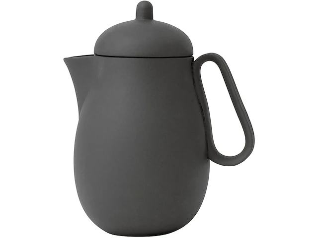 Nina, porseleinen theepot 1l matzwart - afbeelding 1 van  1