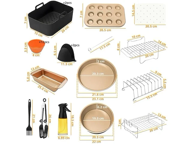 Ninja heteluchtfriteuse accessoires (27-delig) - afbeelding 2 van  2