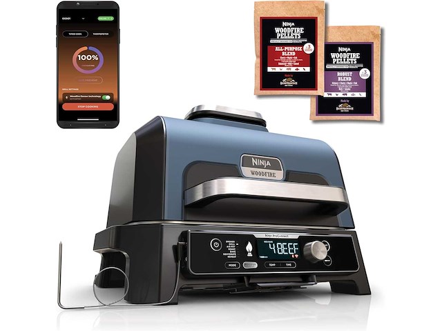 Ninja woodfire pro connect xl elektrische bbq grill & roker - afbeelding 3 van  10