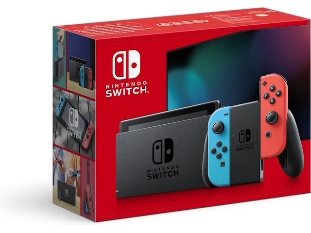 Nintendo switch console - blauw/rood - afbeelding 1 van  9